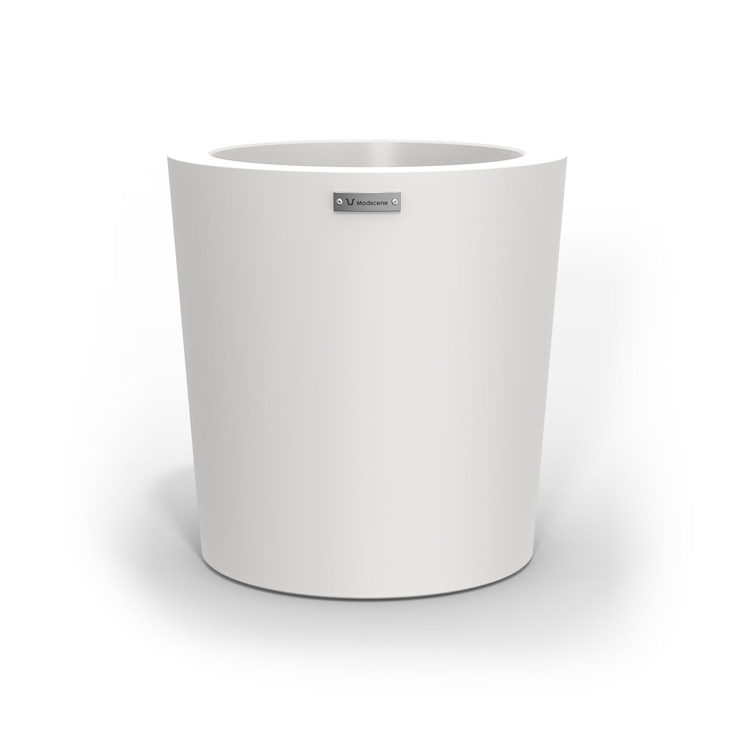 A modern designer planter pot in a white colour. Australian planters.