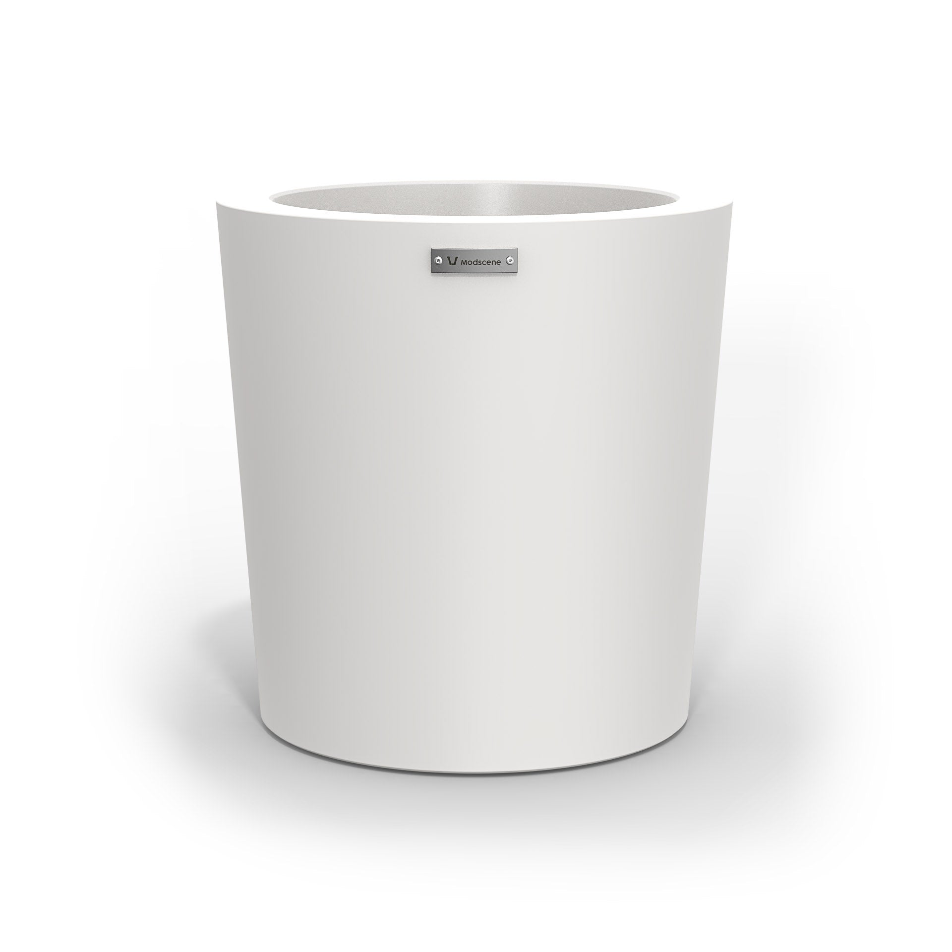 A modern designer planter pot in a white colour. Australian planters.