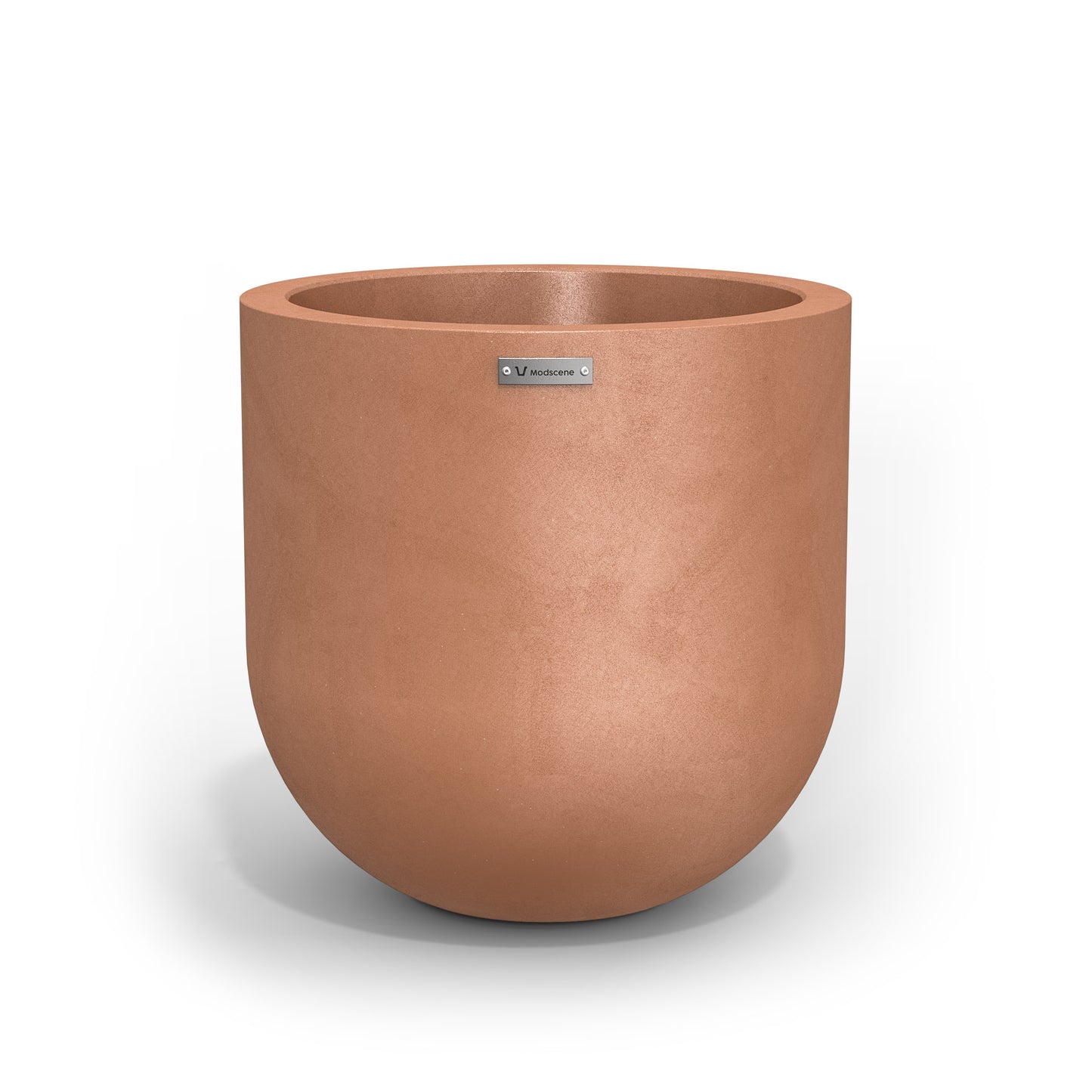 A Modscene planter pot in a rustic terracotta colour. Australian planters.