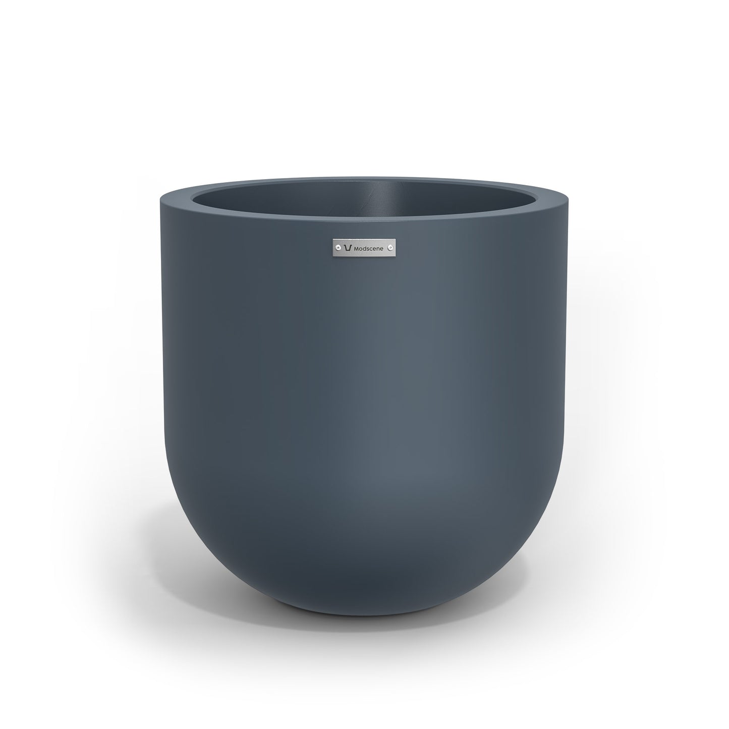 A Modscene planter pot in a storm blue colour.