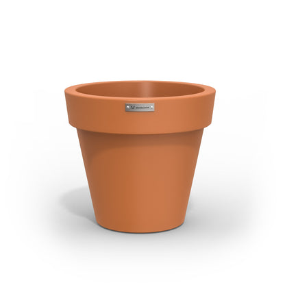 A small Modscene planter pot in a Terracotta colour. Australian pots.