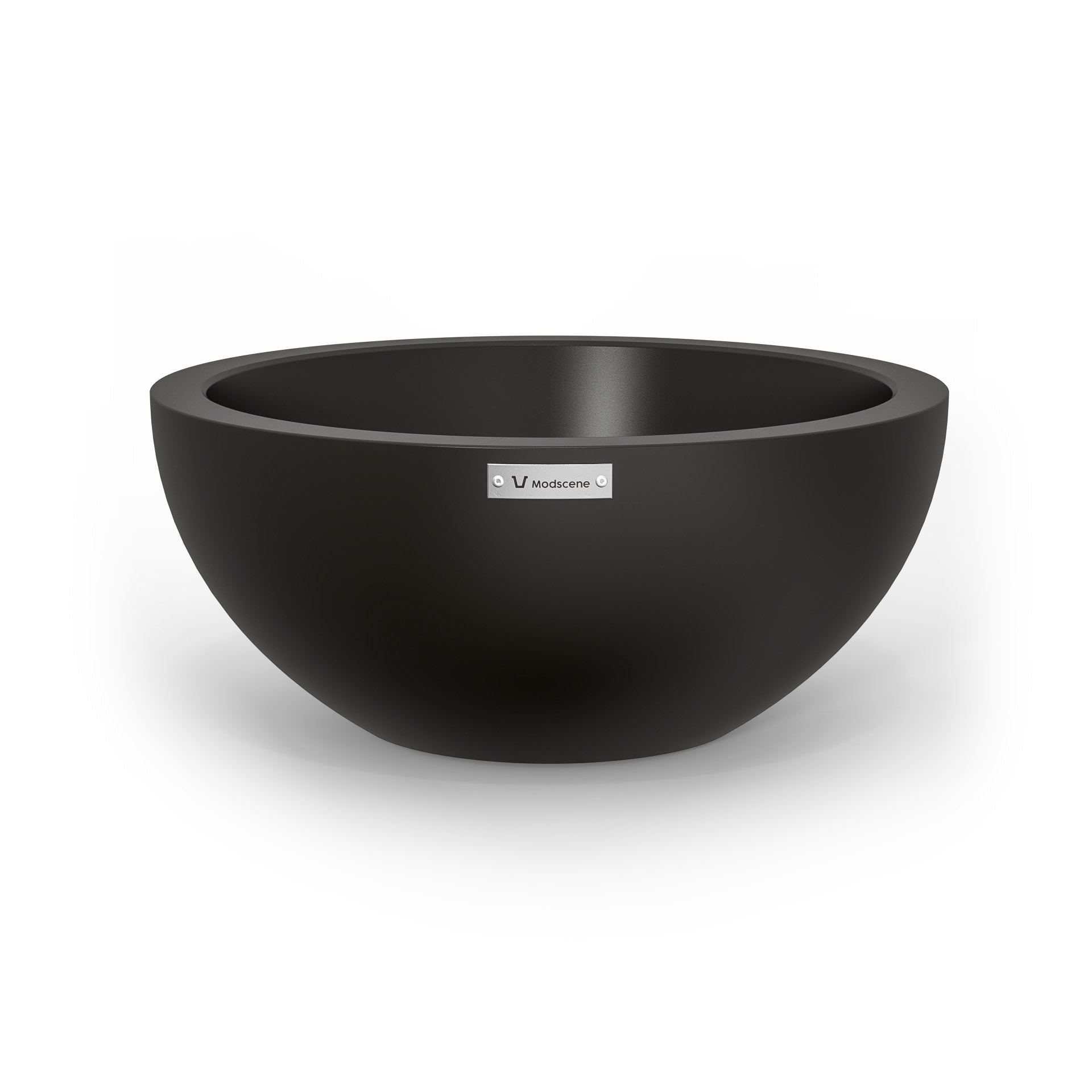 A small planter bowl in black made by Modscene.