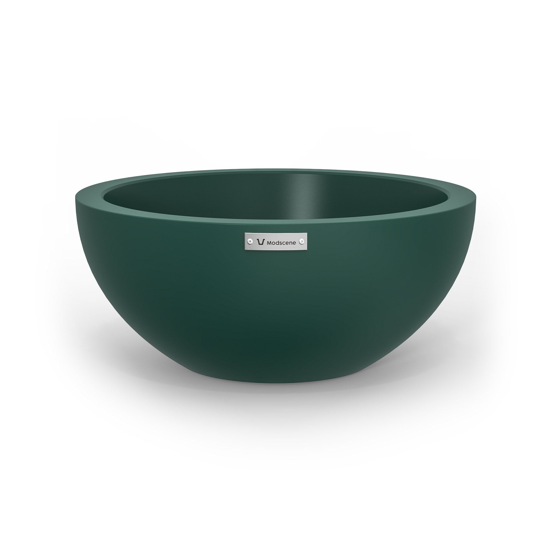 A small planter bowl in an emerald green colour made by Modscene. Australian planters.