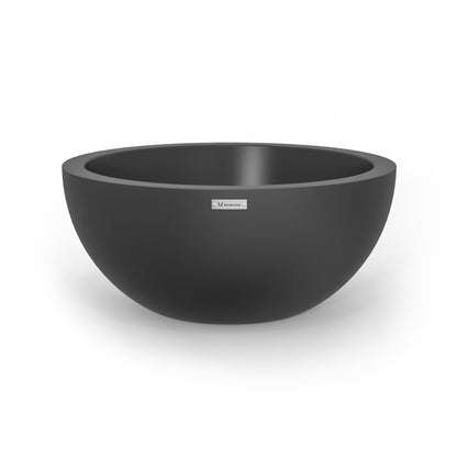 A large planter bowl in a dark grey colour made by Modscene.