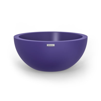 A large planter bowl in purple made by Modscene.