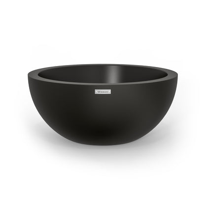 A large planter bowl in black made by Modscene.