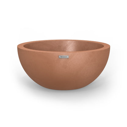A large planter bowl in a rustic terracotta colour made by Modscene. Australian planters.