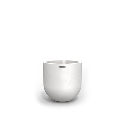 A small round planter by Modscene in white. NZ made plant pots.