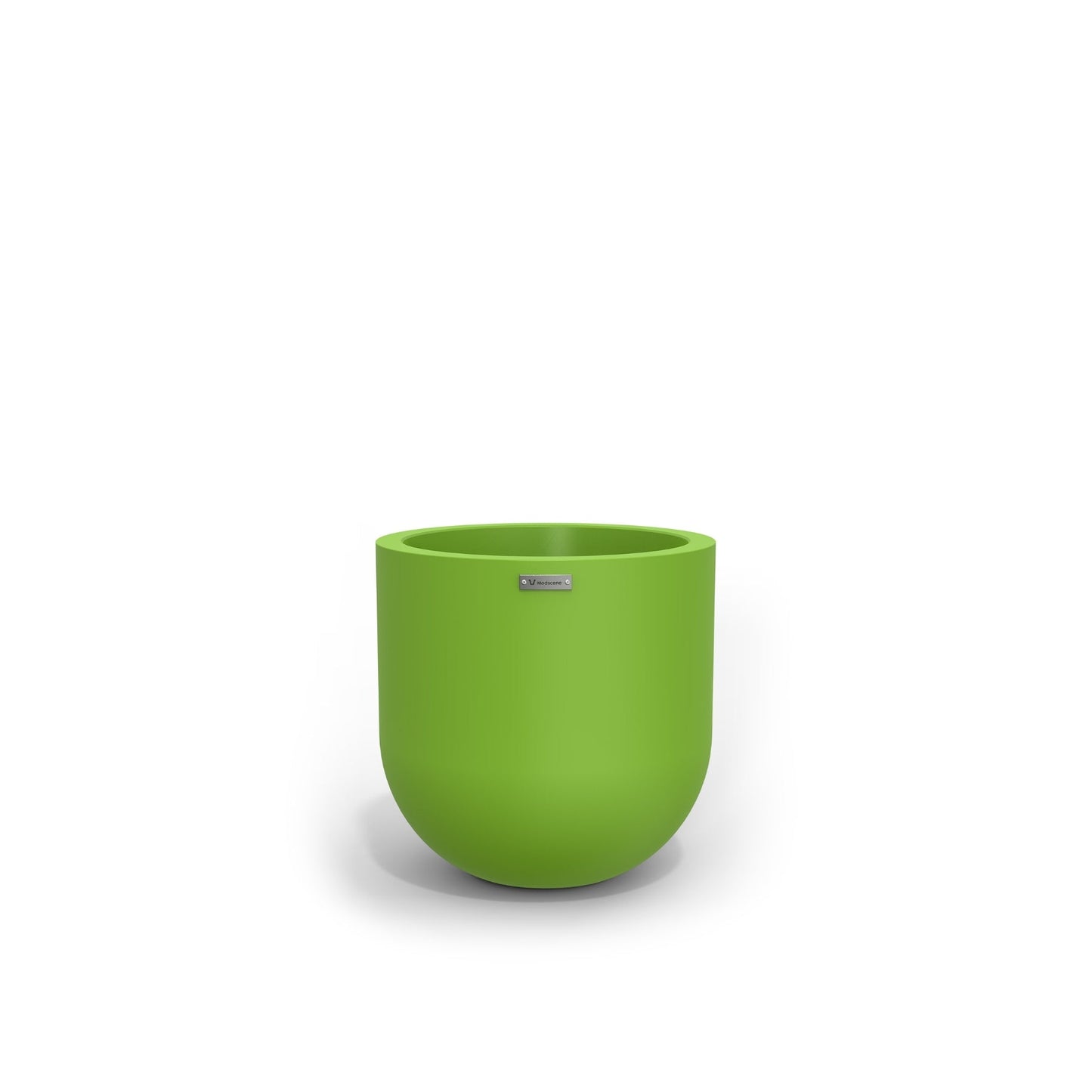 A modern style planter made by Modscene in green. New Zealand made pots.