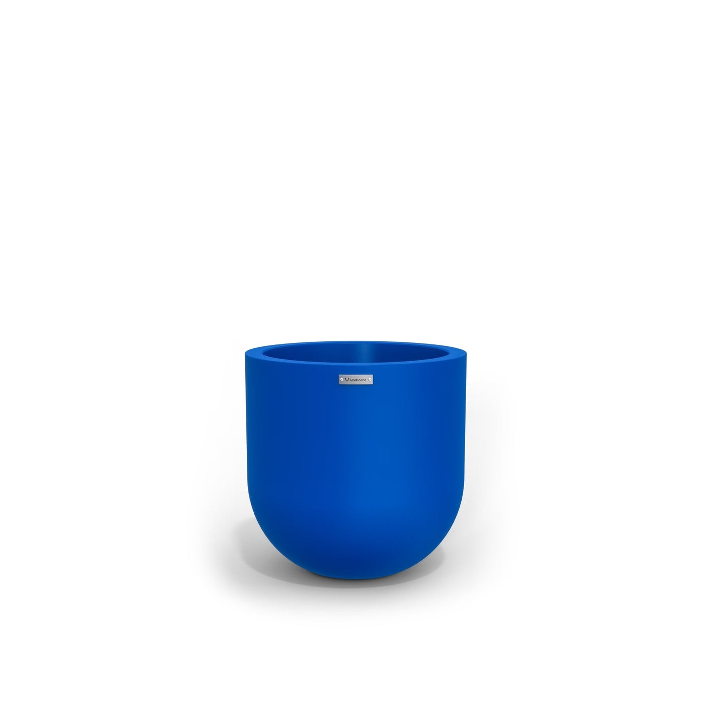 A modern style planter made by Modscene in a dark blue colour. New Zealand made pots.