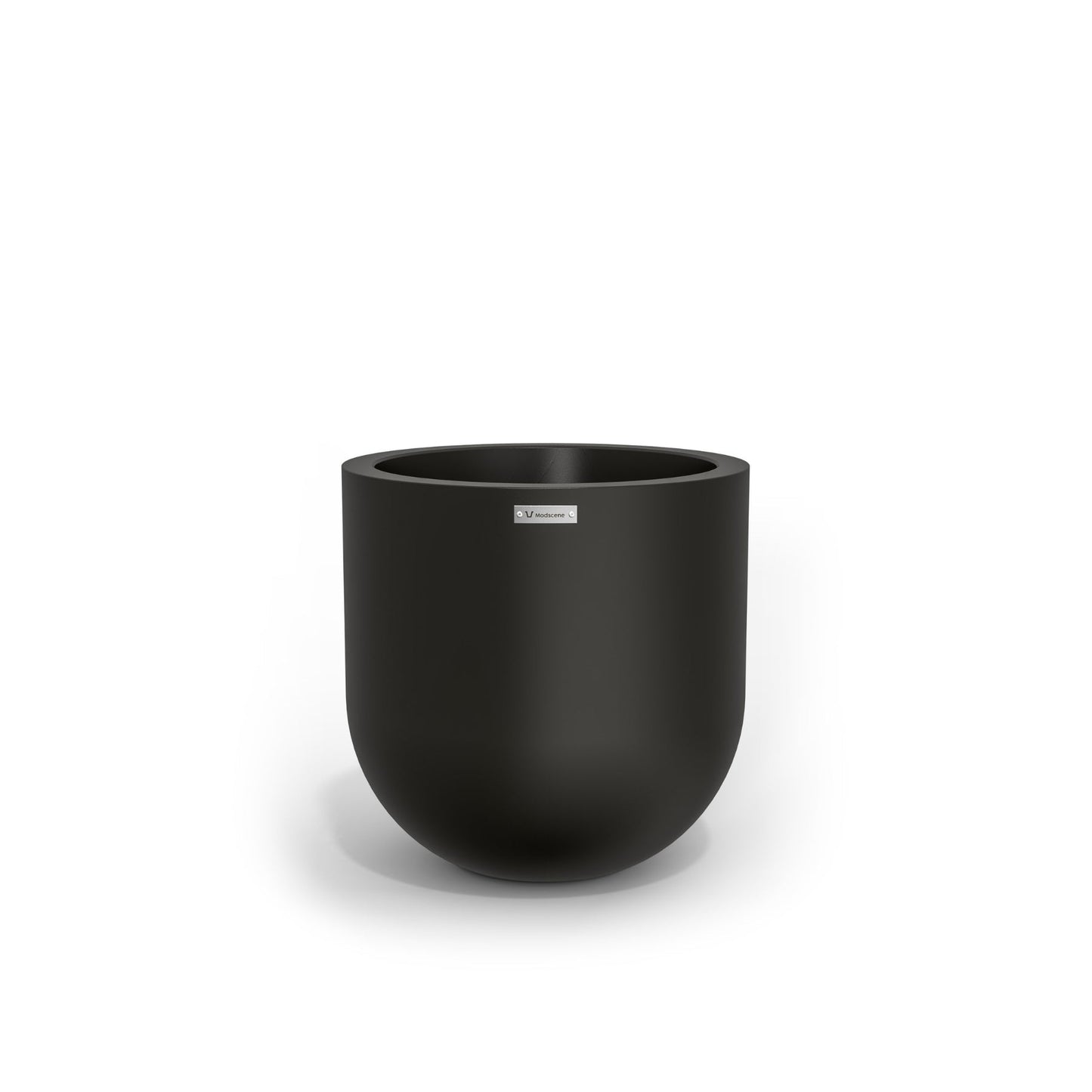 A modern style plant pot by Modscene in black NZ made planters.