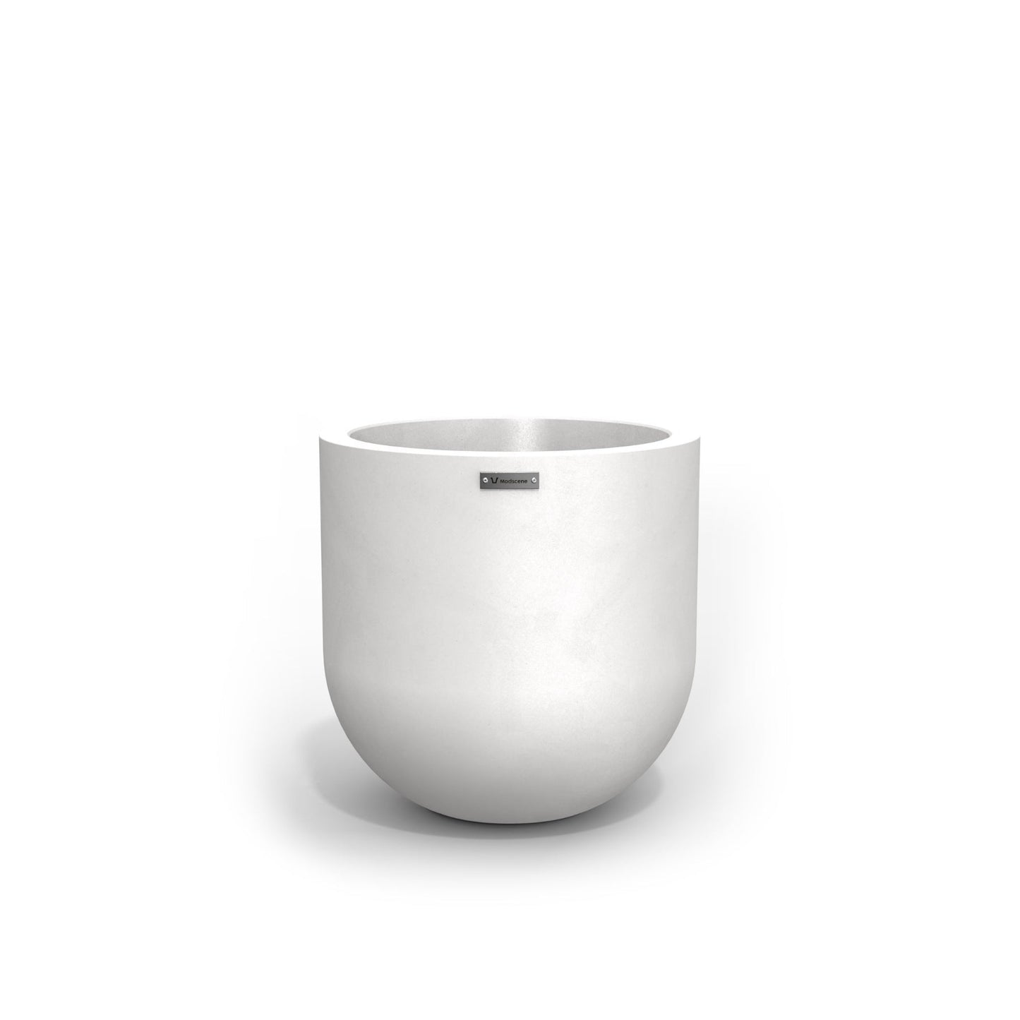 A modern style plant pot by Modscene in a matte white colour. NZ made planters.