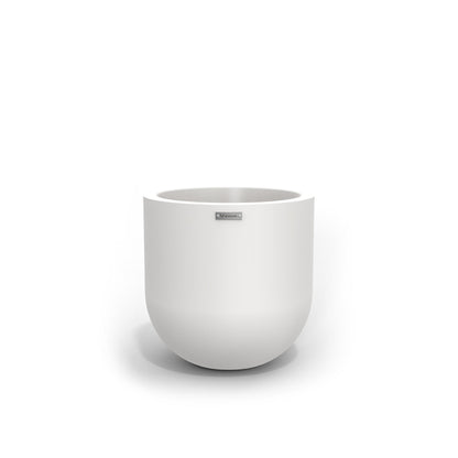 A modern style plant pot by Modscene in white. NZ made planters.