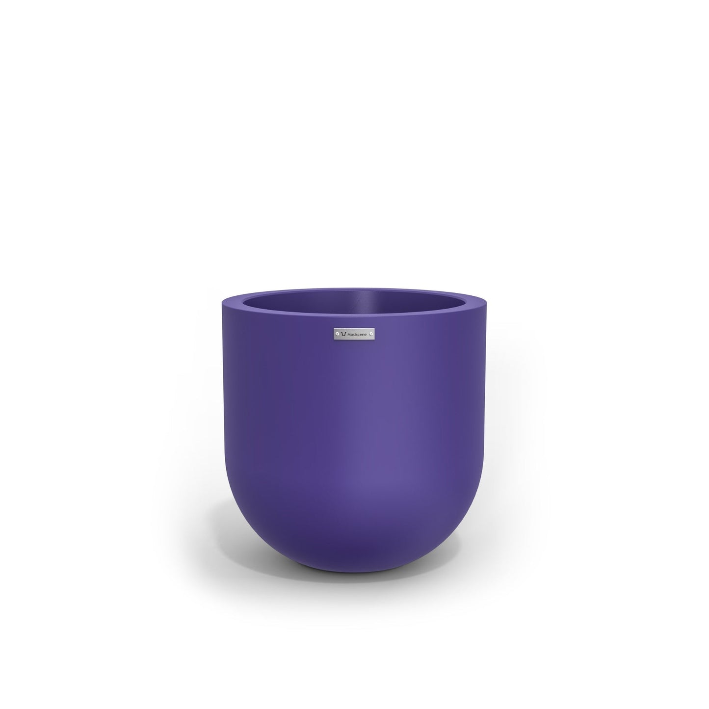 A modern style plant pot by Modscene in a purple colour. NZ made planters.