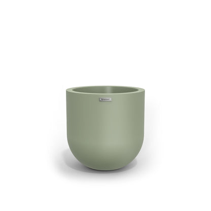 A modern style plant pot by Modscene in a moss green colour. NZ made planters.