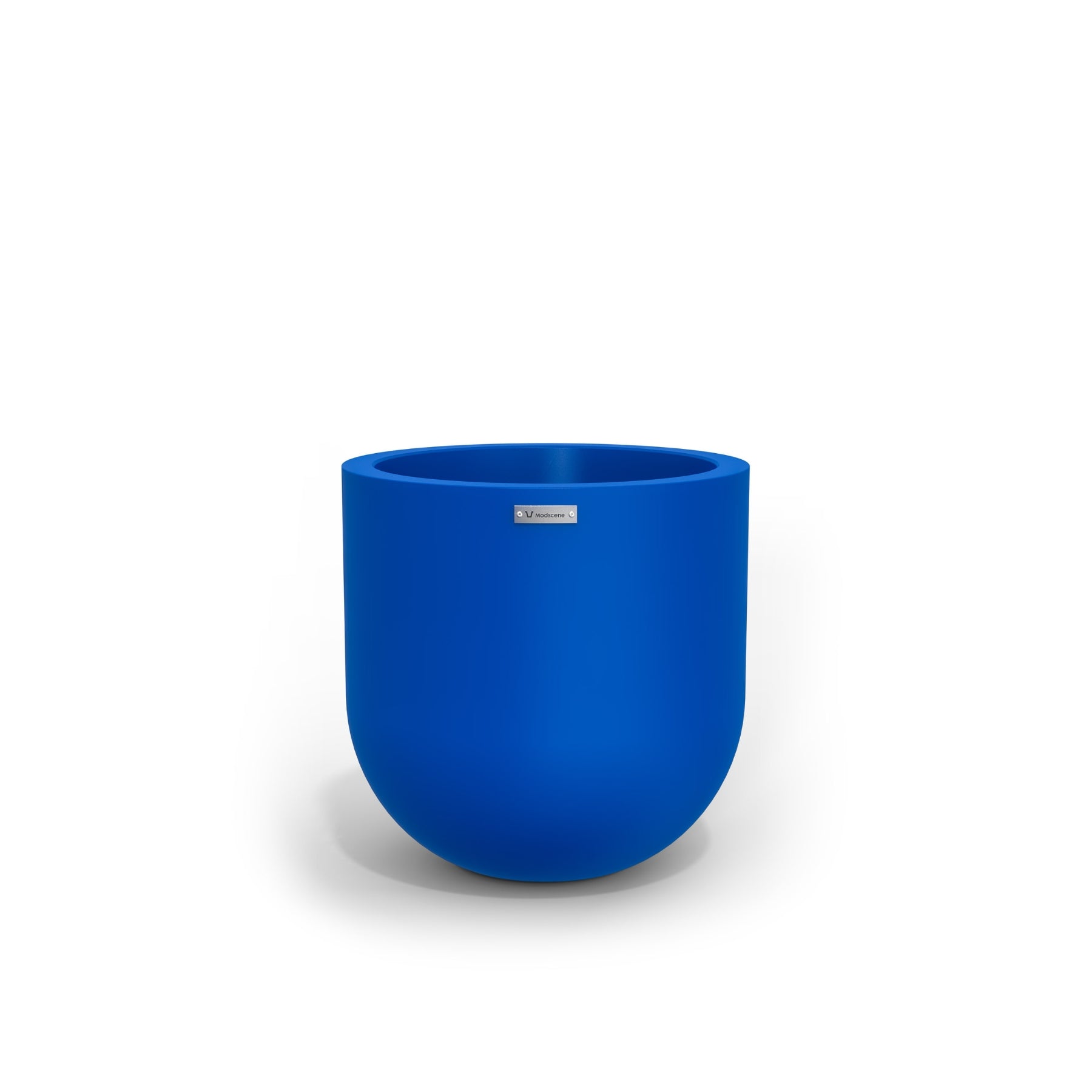 A modern style plant pot by Modscene in a dark blue colour. NZ made planters.