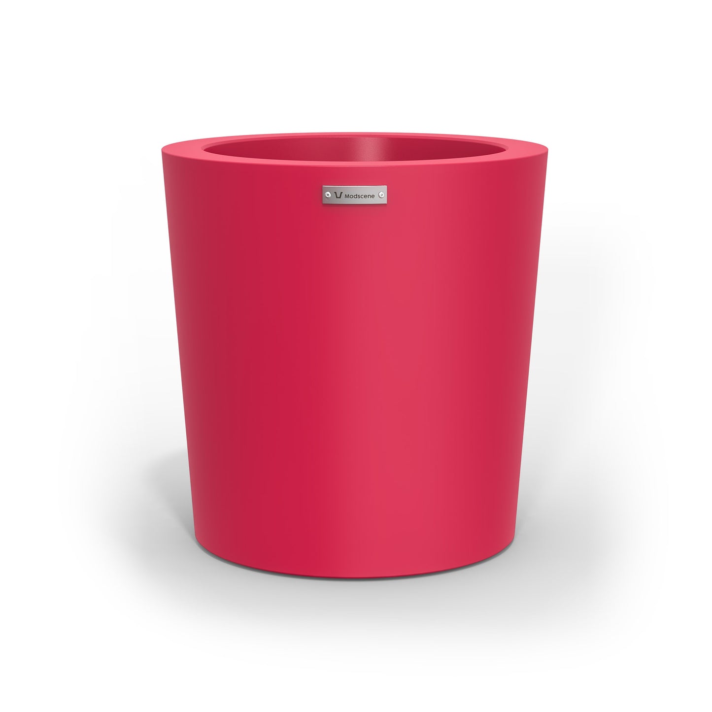 A modern designer planter pot in a rose pink colour. Australian planters.