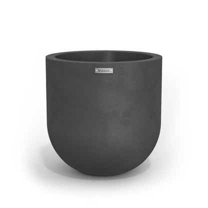 A medium sized planter pot in a brushed grey colour made by Modscene. Australian planters.