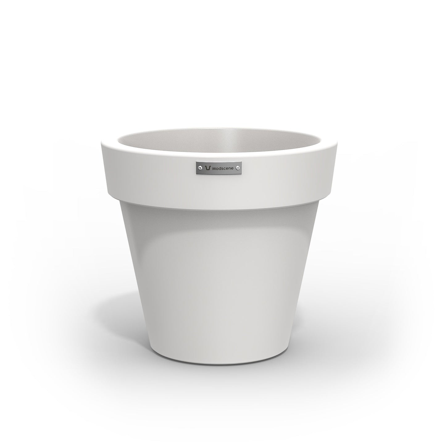 A small white planter pot made by Modscene. Australian pots.