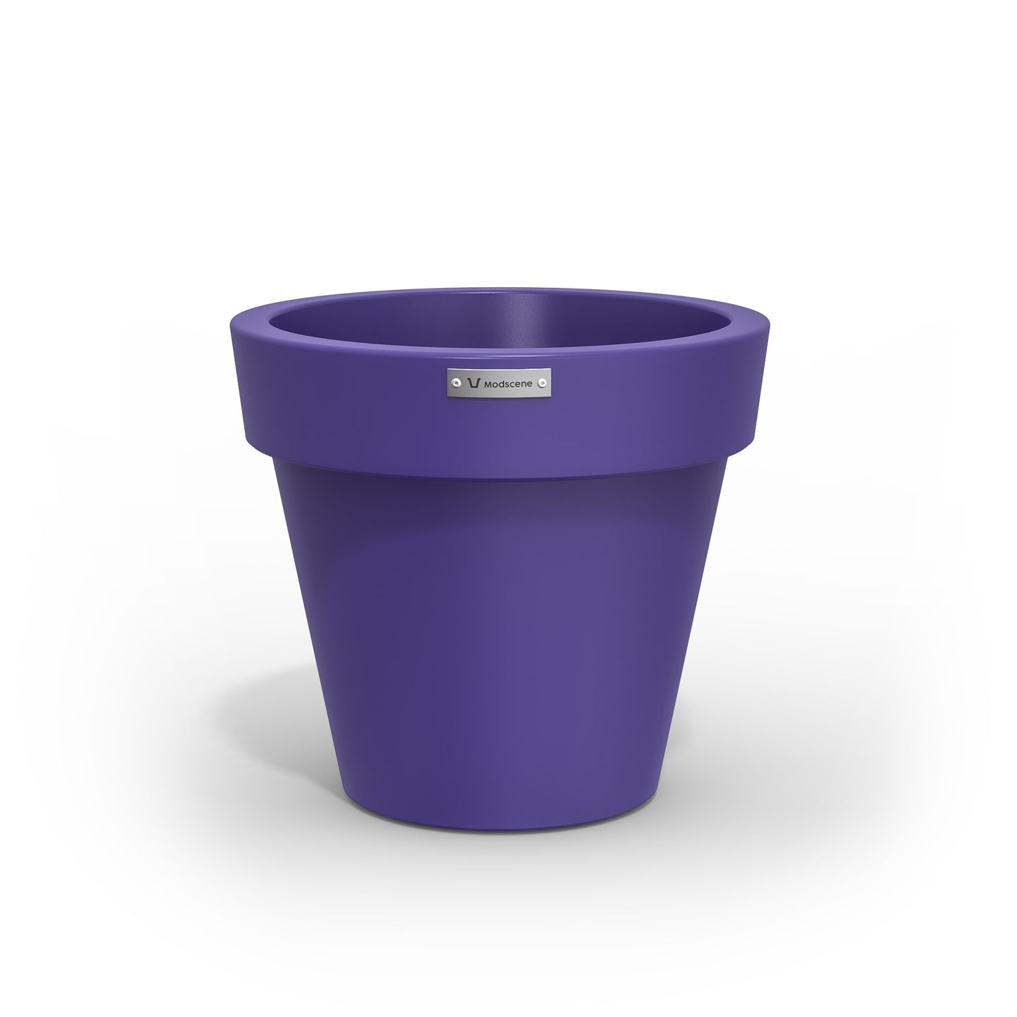 A small purple planter pot made by Modscene.