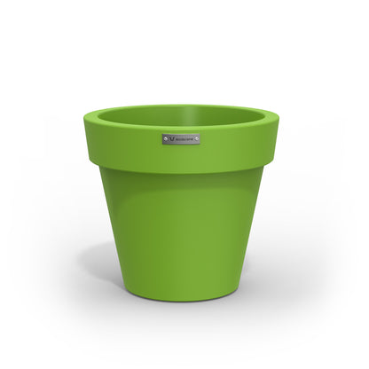 A small green planter pot made by Modscene.