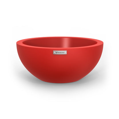 A small planter bowl in red made by Modscene. Australian planters.