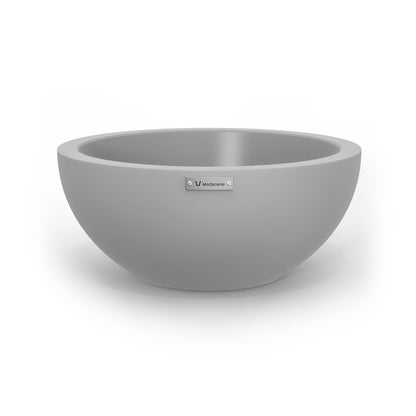 A small planter bowl in a light grey colour made by Modscene.