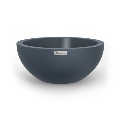 A small planter bowl in a storm blue colour made by Modscene. Australian planters.